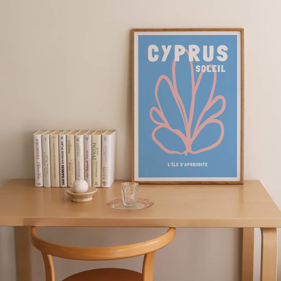 Cyprus travel print inspired by Assouline coffee table books, ideal for Mediterranean or modern interiors. Highlights the charm and beauty of Cyprus.