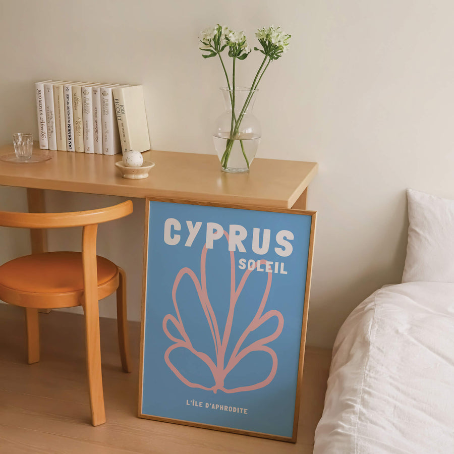 Cyprus travel print inspired by Assouline coffee table books, ideal for Mediterranean or modern interiors. Highlights the charm and beauty of Cyprus.