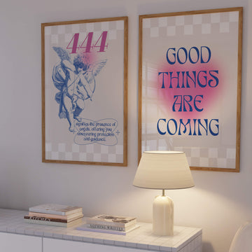 444 Angel Number & Good Things Bundle Prints