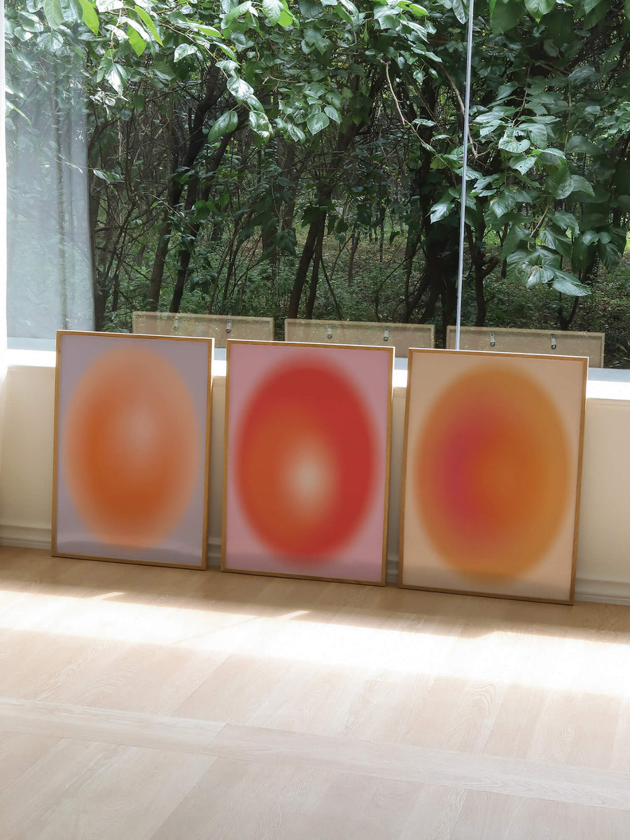 Purple Orange Aura Print