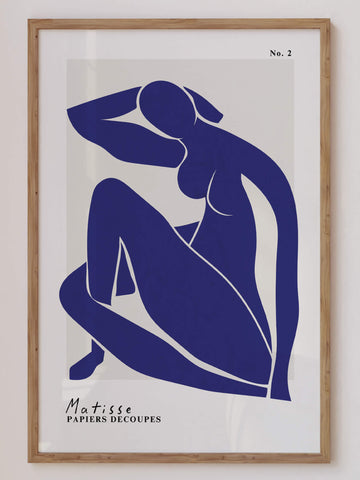 Blue Matisse Print