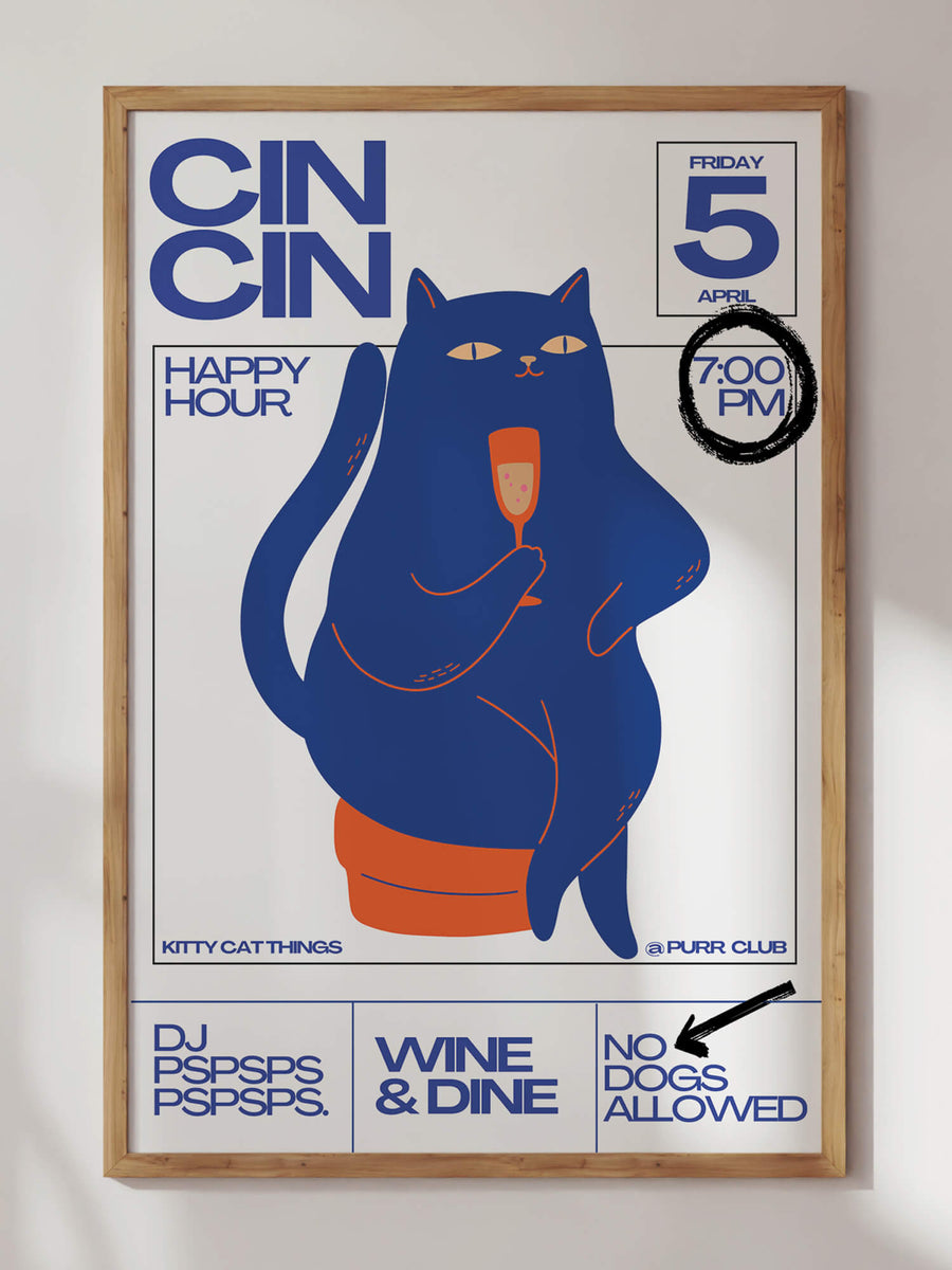 Cin Cin (Cat Edition) Print