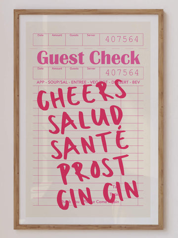 Cheers Guest Check Print