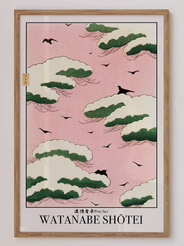 Pink Sky by Watanabe Seitei Print