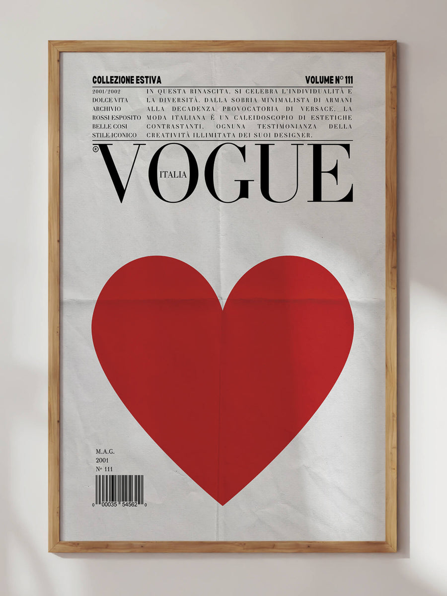 Vogue Heart Print