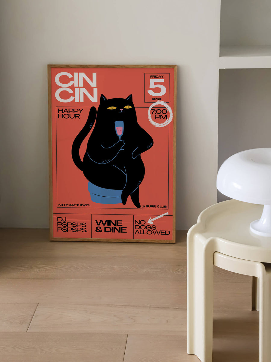 Cin Cin (Cat Edition) Print