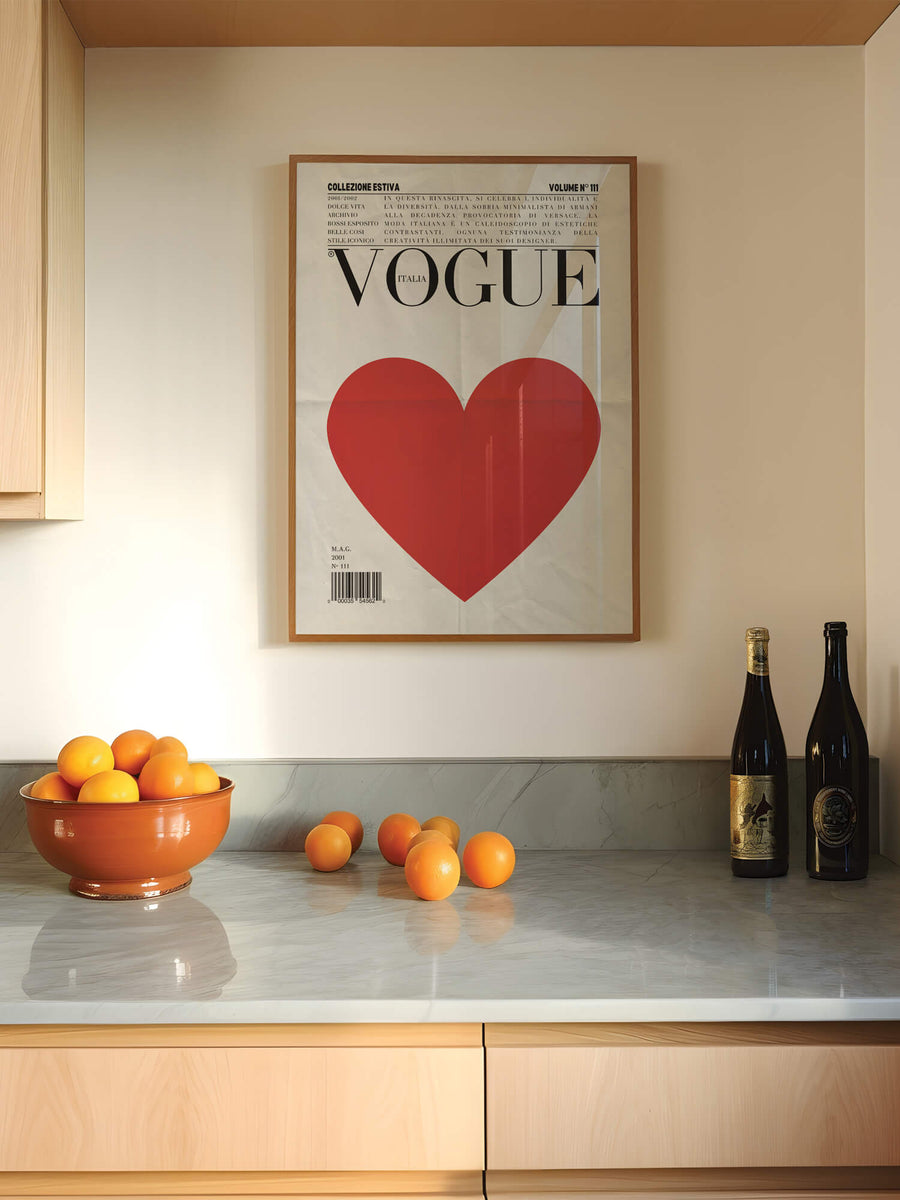 Vogue Heart Print