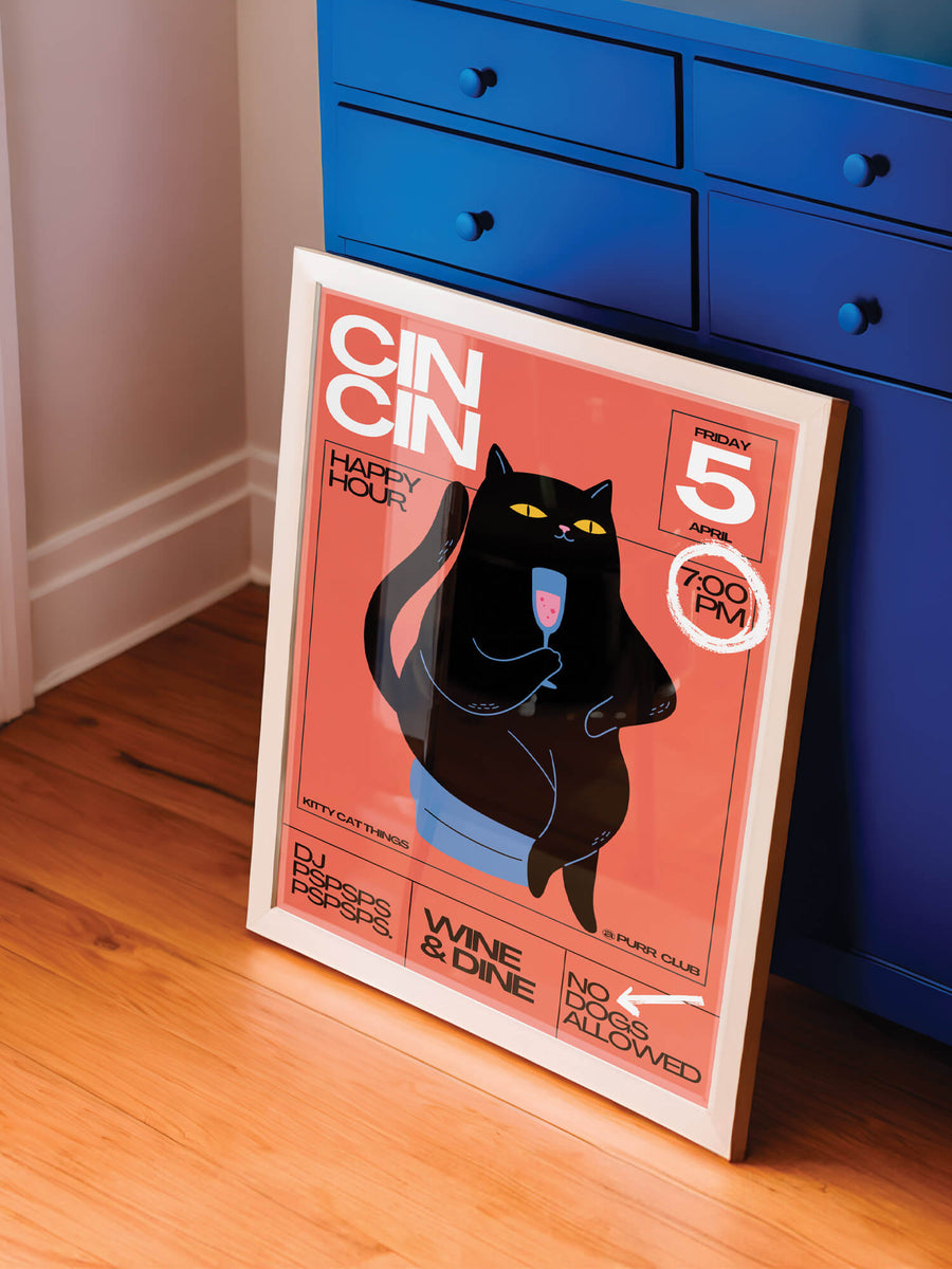 Cin Cin (Cat Edition) Print