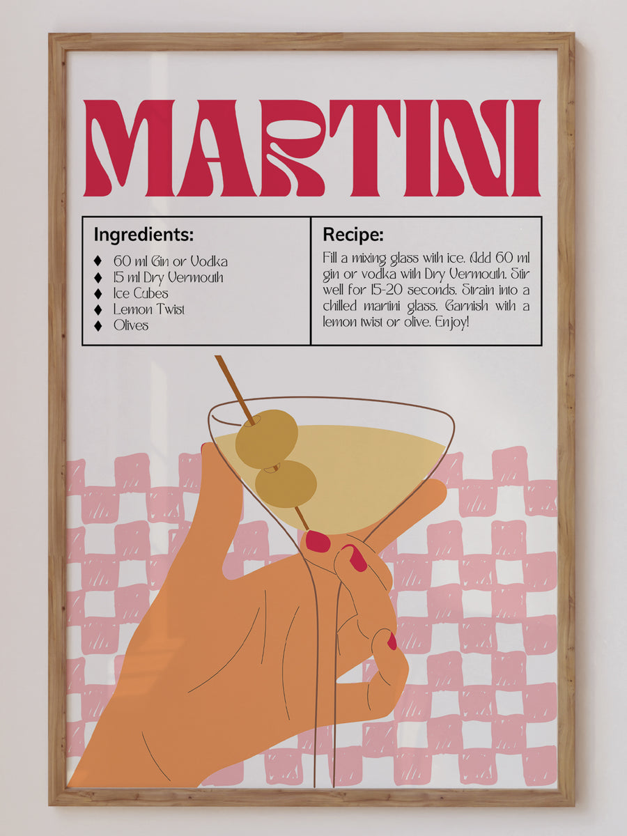 Martini Girl Print