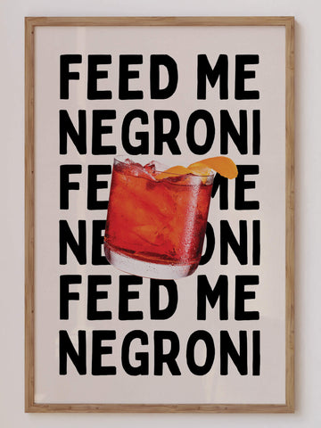 Feed Me Negroni Cocktail Print