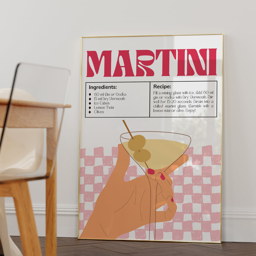 Martini Girl Print