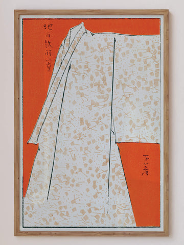 Japanese robe by Watanabe Seitei Print