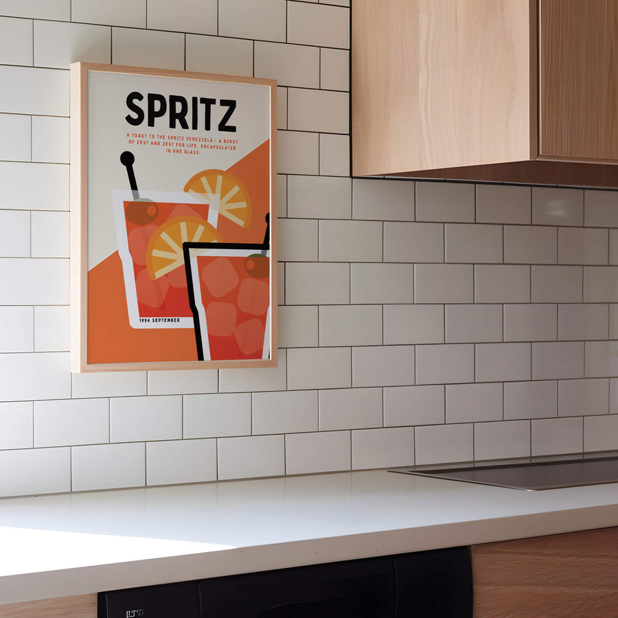 Retro Spritz Cocktail Print