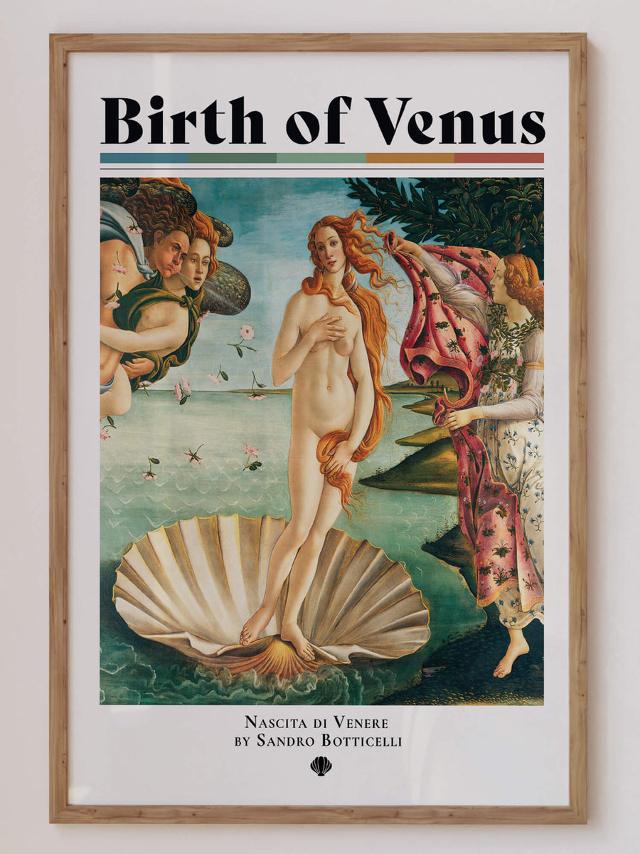 Birth of Venus Print – A vintage-inspired art print showcasing Botticelli’s iconic depiction of Venus, perfect for adding classical beauty to modern interiors. Get 2PrintsFor$100 with Free Shipping 🚚💫 in Australia.