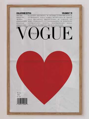 Vogue Heart Print