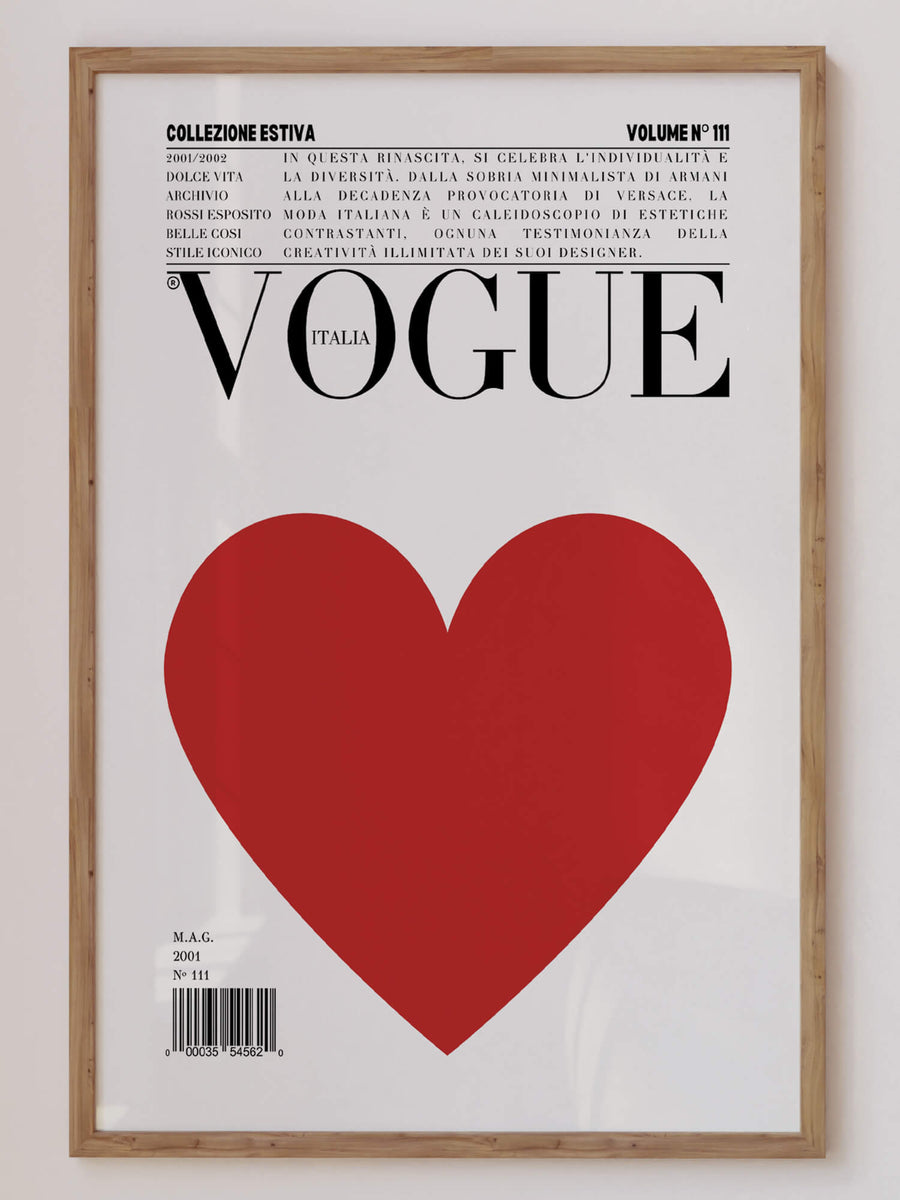 Vogue Heart Print