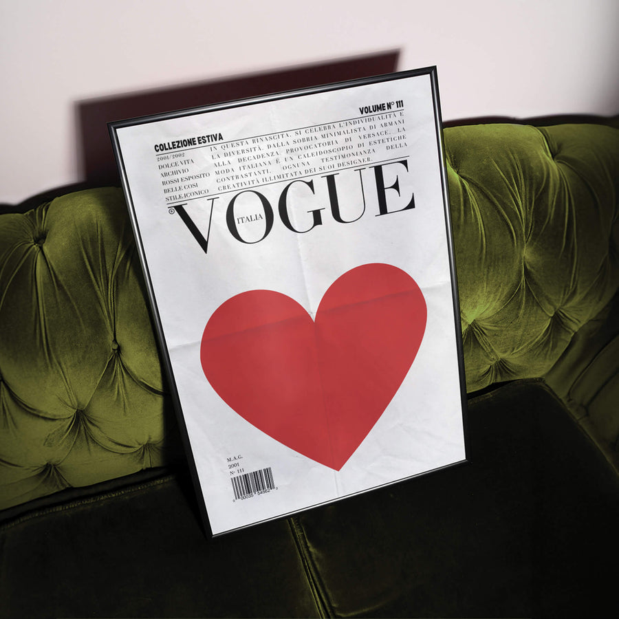 Vogue Heart Print